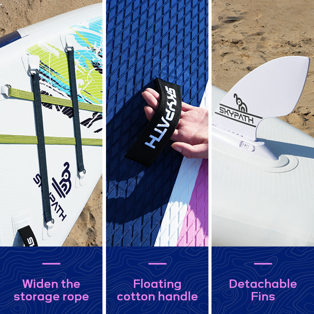 Functional Cruising Inflatable Stand Up Paddle Board, Ultra-Light SUP Board, Wide Stable Family Board with Full Set of SUP Board Accessories
