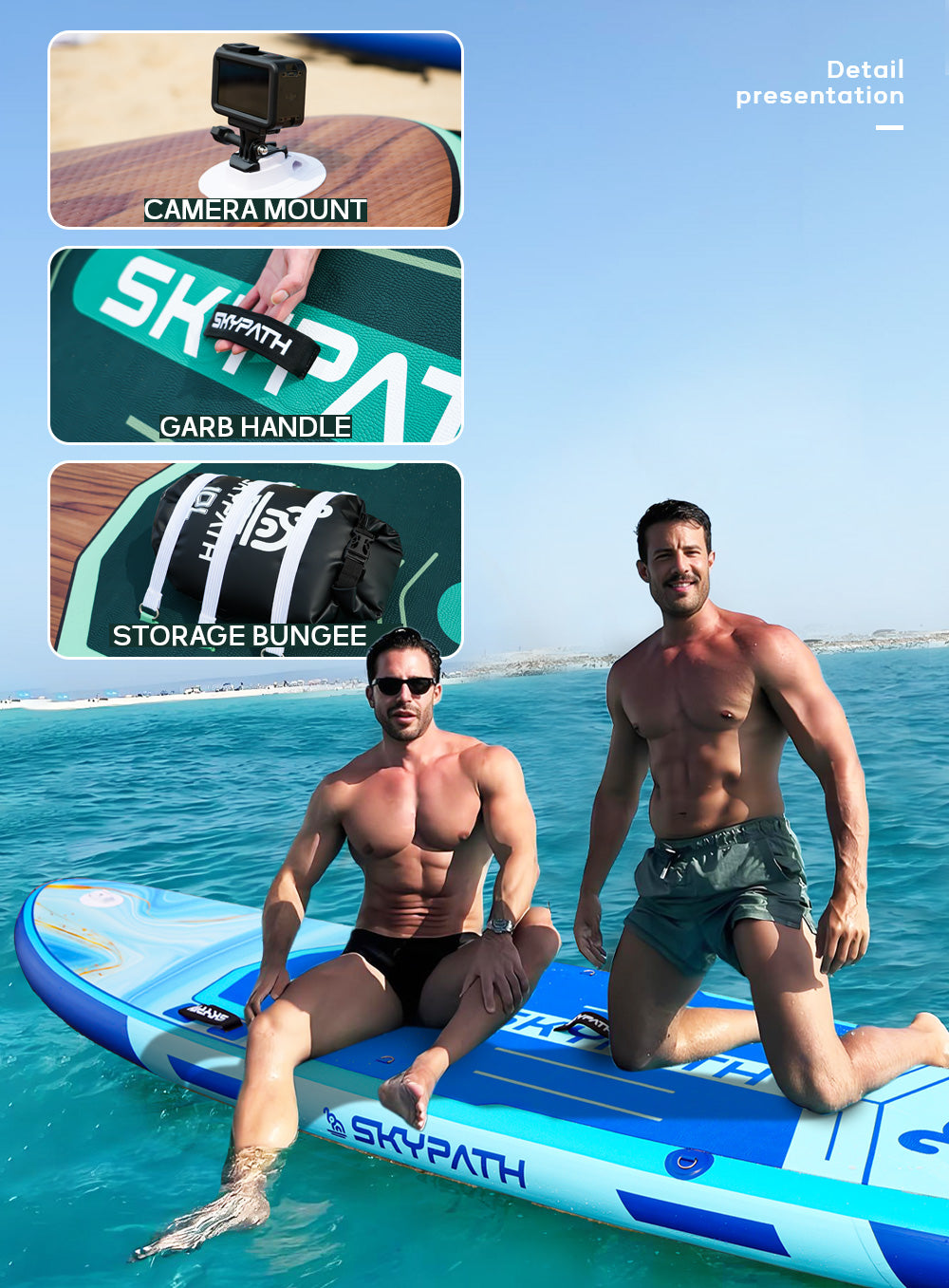 Inflatable Stand Up Paddle Board, Ultra-Light SUP Board, Wide Stable Family Board with Full Set of SUP Board Accessories