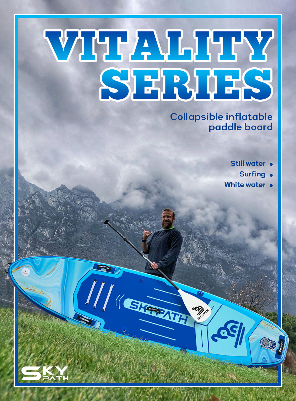 Inflatable Stand Up Paddle Board, Ultra-Light SUP Board, Wide Stable Family Board with Full Set of SUP Board Accessories