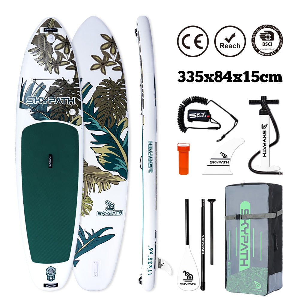 Inflatable Stand Up Paddle Board, Ultra-Light SUP Board, Wide Stable Family Board with Full Set of SUP Board Accessories