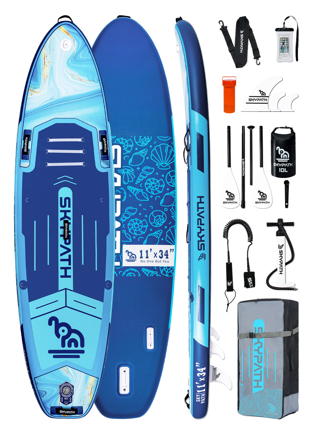 Inflatable Stand Up Paddle Board, Ultra-Light SUP Board, Wide Stable Family Board with Full Set of SUP Board Accessories