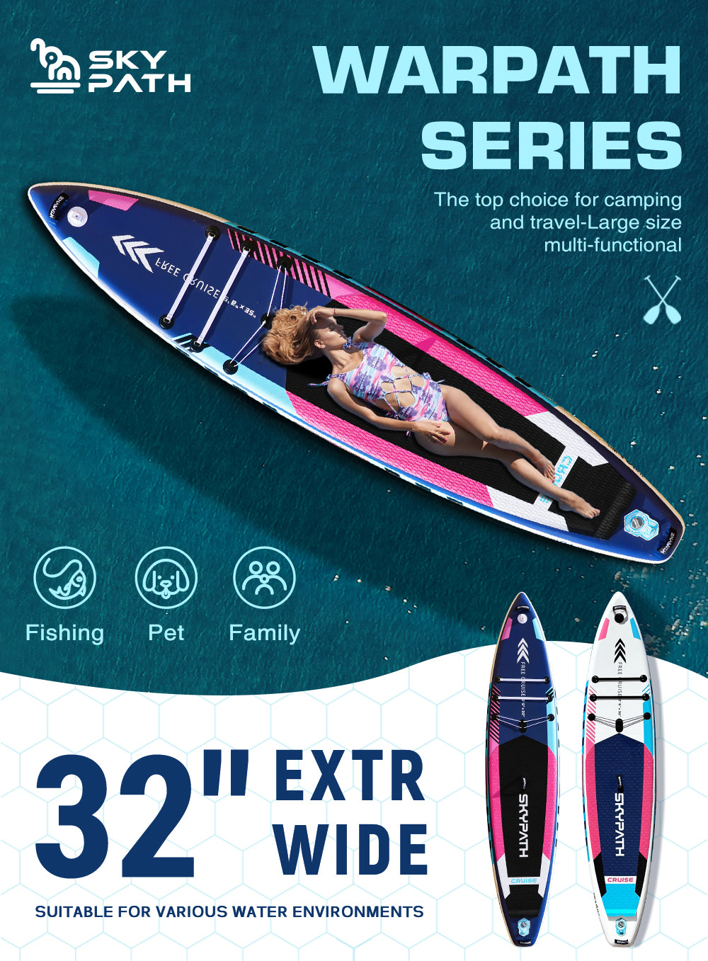 Inflatable Stand Up Paddle Board, 12'6''* 32''Ultra-Light SUP Board,Blow Up Paddle Board, for Youth & Adults of All Skill Levels with Full Set of SUP Board Accessories