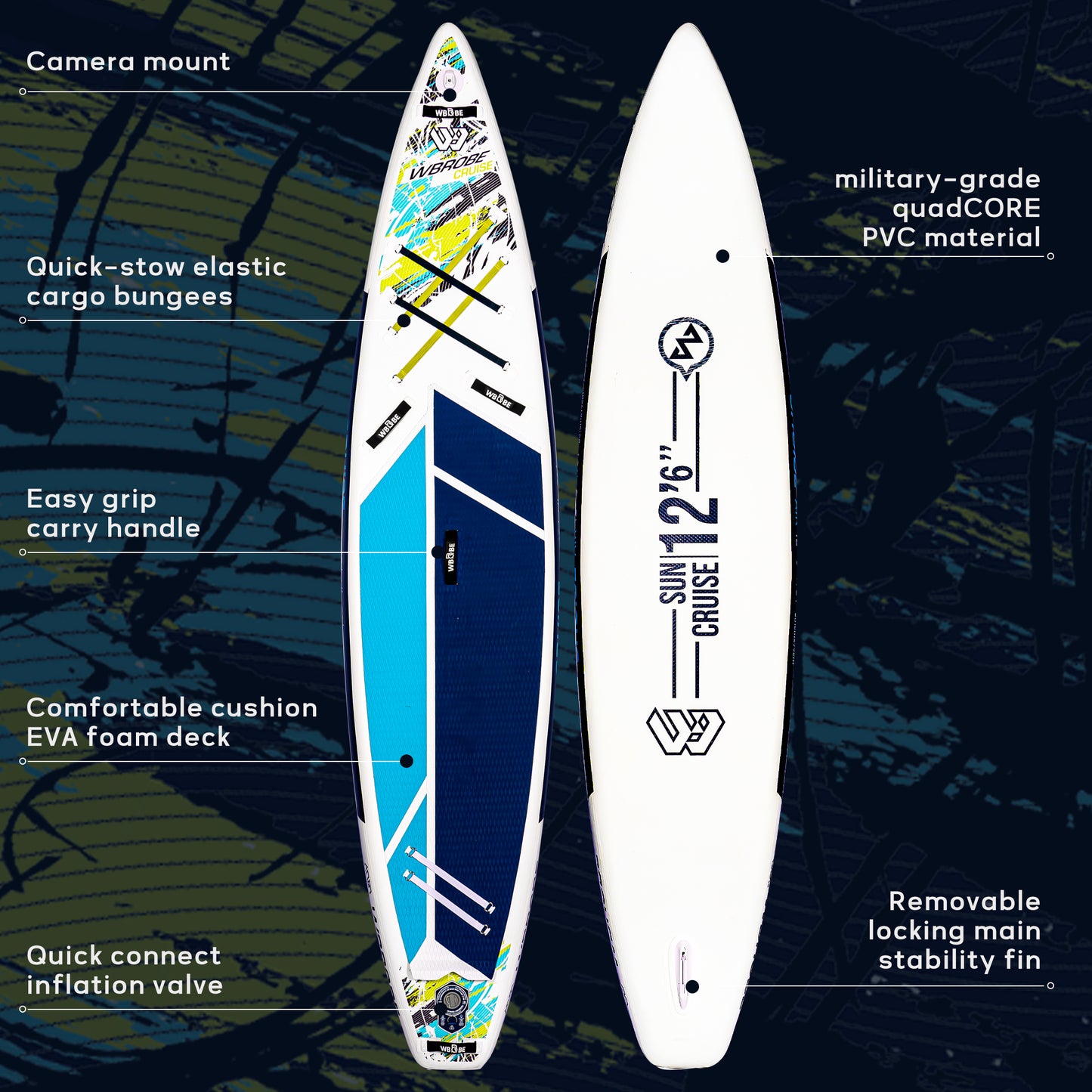 Inflatable Paddle Board,Stand Up Paddle Boards, 12'6''-31''-6''/11'6''-30'' -6'' SUP Board,  with Full Set of SUP Board Accessories for Youth & Adult