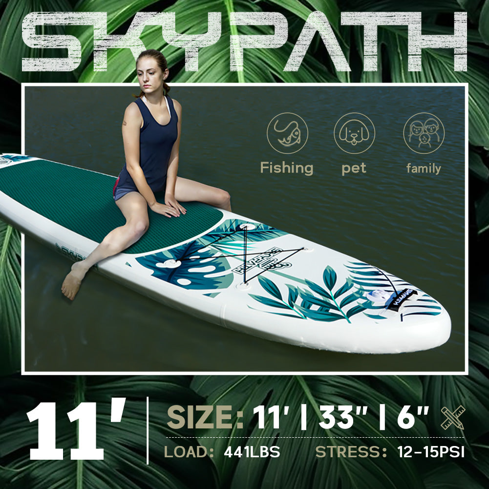 Inflatable Stand Up Paddle Board, Ultra-Light SUP Board, Wide Stable Family Board with Full Set of SUP Board Accessories