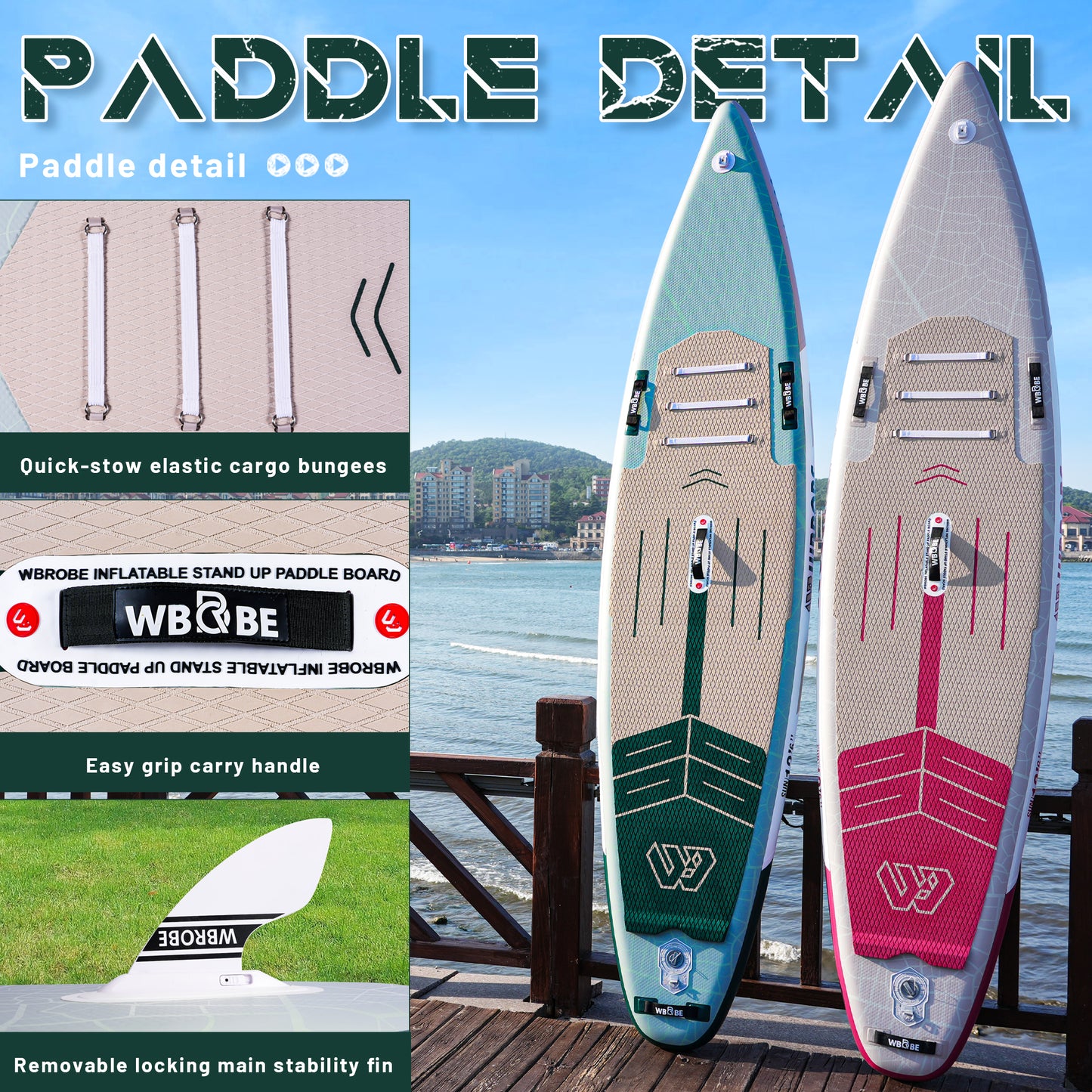Inflatable Paddle Board,Stand Up Paddle Boards, 12'6''*33'' 6'' Extra Wide SUP Board,  with Full Set of SUP Board Accessories for Youth & Adult