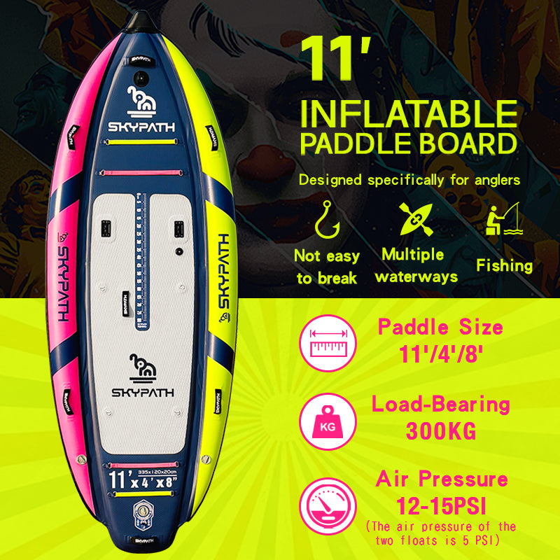 Inflatable Stand Up Paddle Board,335*120*20cm Fishing SUP Board,Blow Up Paddle Board, for Youth & Adults with Full Set of SUP Board Accessories