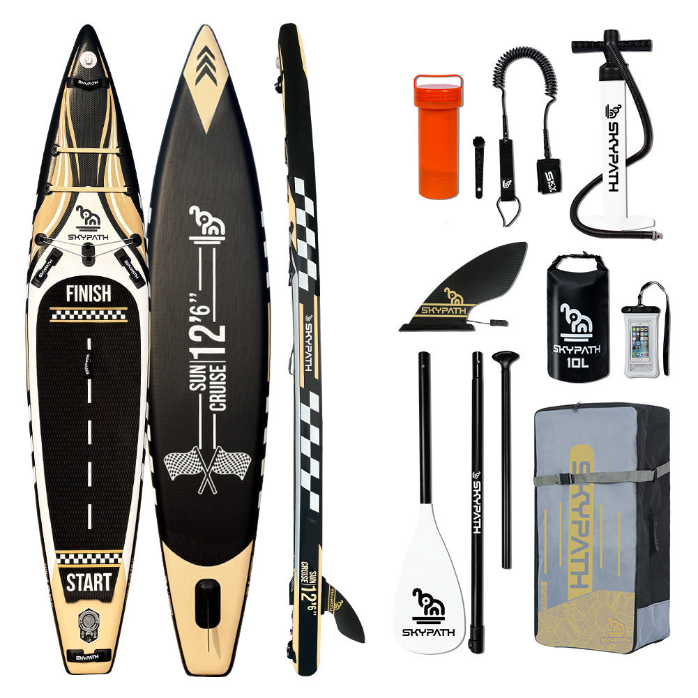 Inflatable Stand Up Paddle Board, 12'6''* 30''Ultra-Light SUP Board,Blow Up Paddle Board, for Youth & Adults of All Skill Levels with Full Set of SUP Board Accessories