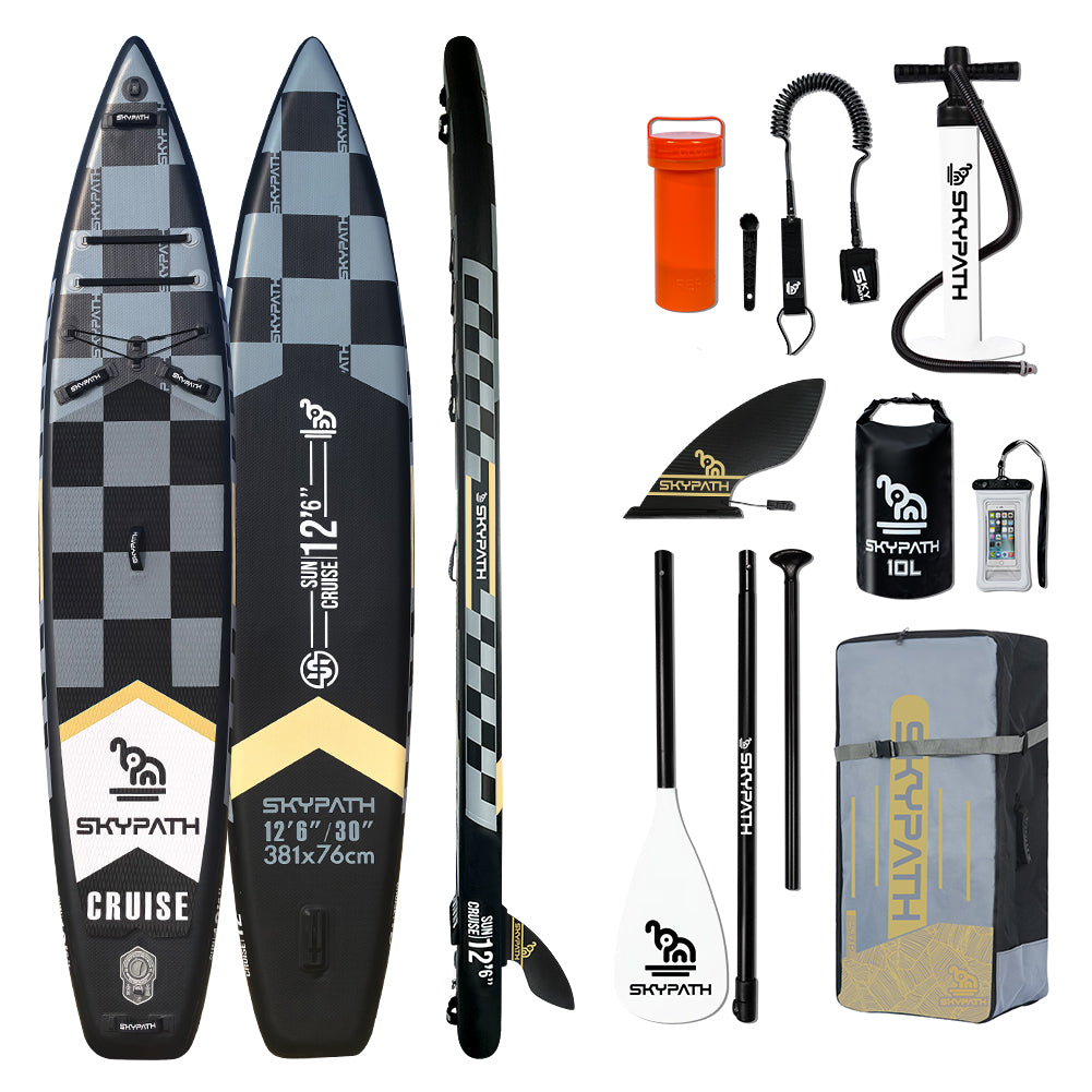 Inflatable Stand Up Paddle Board, 12'6''* 30''Ultra-Light SUP Board,Blow Up Paddle Board, for Youth & Adults of All Skill Levels with Full Set of SUP Board Accessories