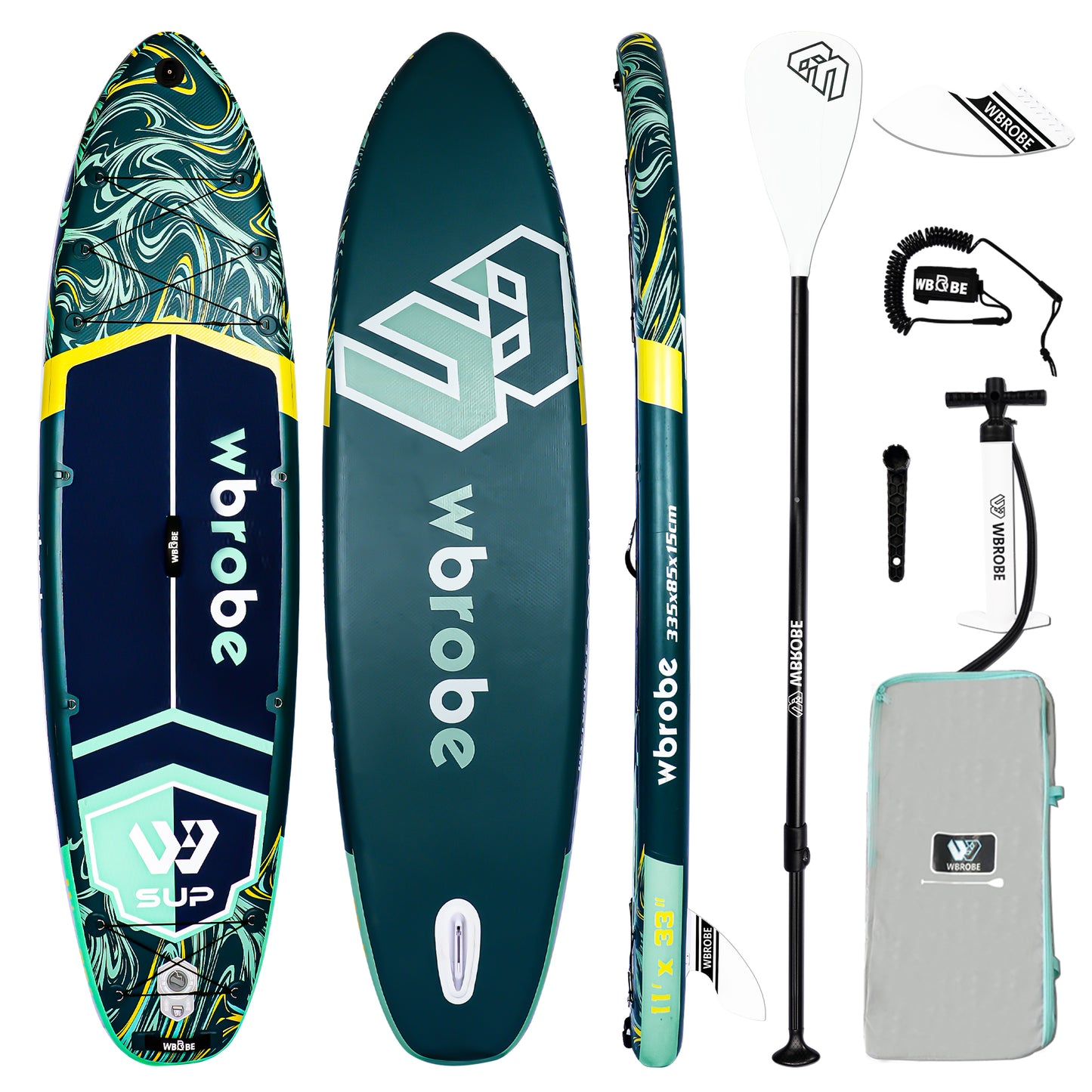 Inflatable Paddle Board,Stand Up Paddle Boards, 11'*33'' 6'' Extra Wide SUP Board,  with Full Set of SUP Board Accessories for Youth & Adult