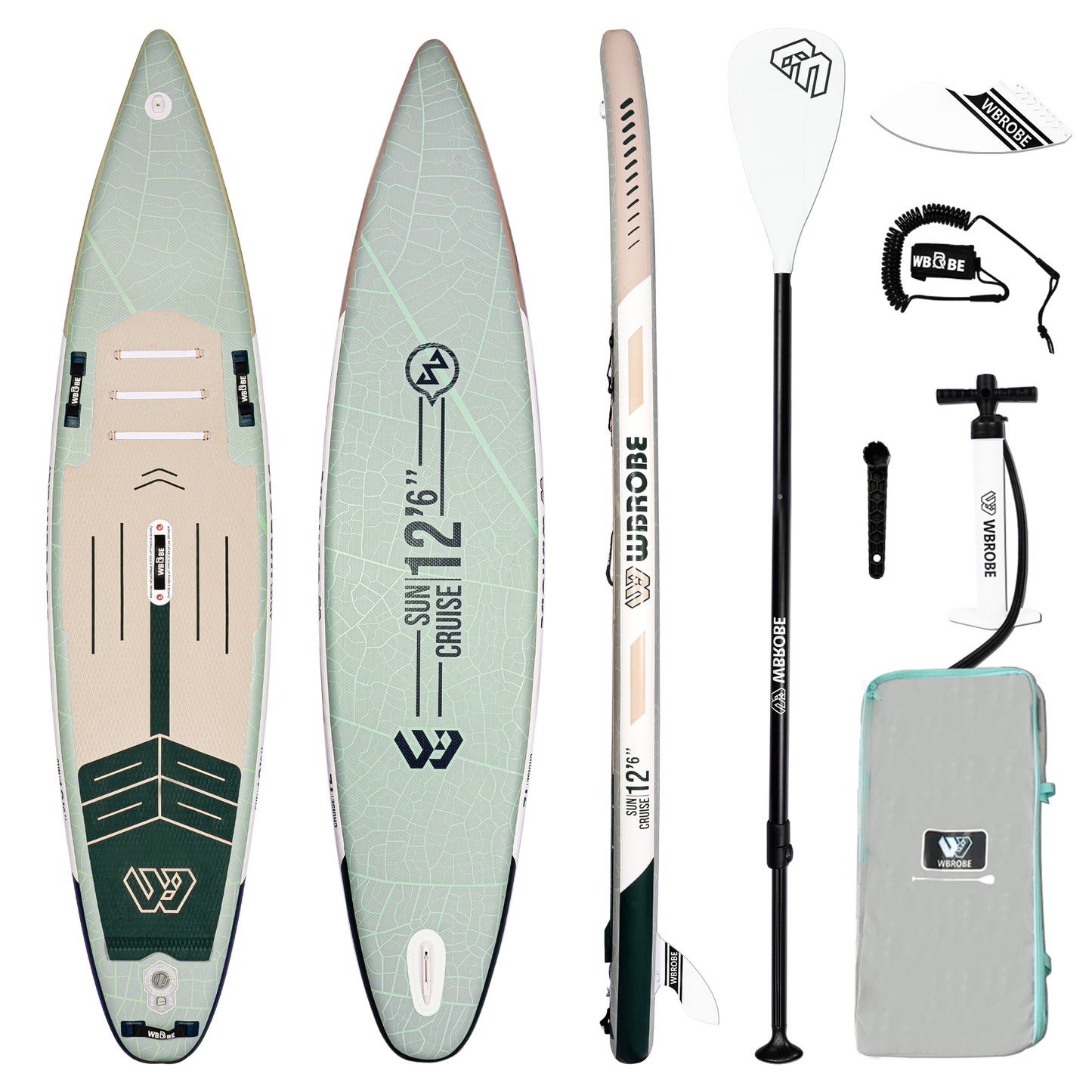 Inflatable Paddle Board,Stand Up Paddle Boards, 12'6''*33'' 6'' Extra Wide SUP Board,  with Full Set of SUP Board Accessories for Youth & Adult