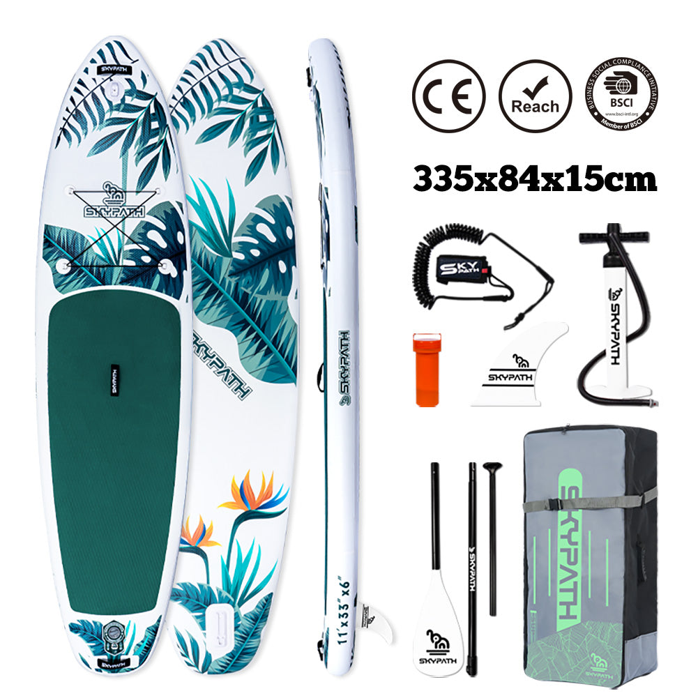 Inflatable Stand Up Paddle Board, Ultra-Light SUP Board, Wide Stable Family Board with Full Set of SUP Board Accessories