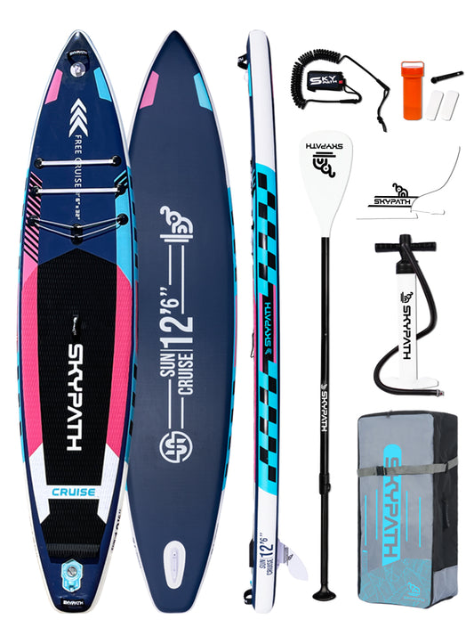 Inflatable Stand Up Paddle Board, 12'6''* 32''Ultra-Light SUP Board,Blow Up Paddle Board, for Youth & Adults of All Skill Levels with Full Set of SUP Board Accessories